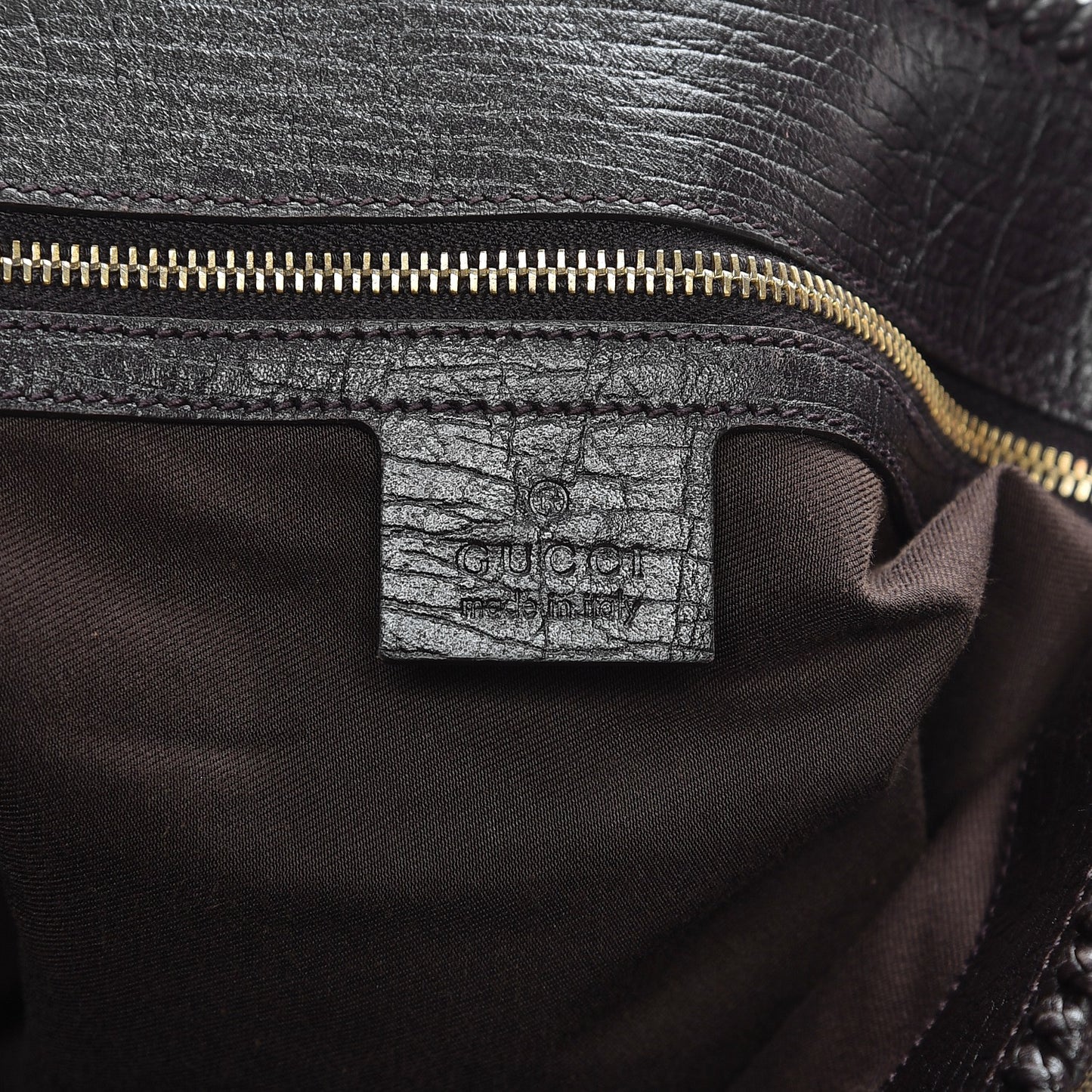 Monogram Large Horsebit Chain Hobo Dark Brown