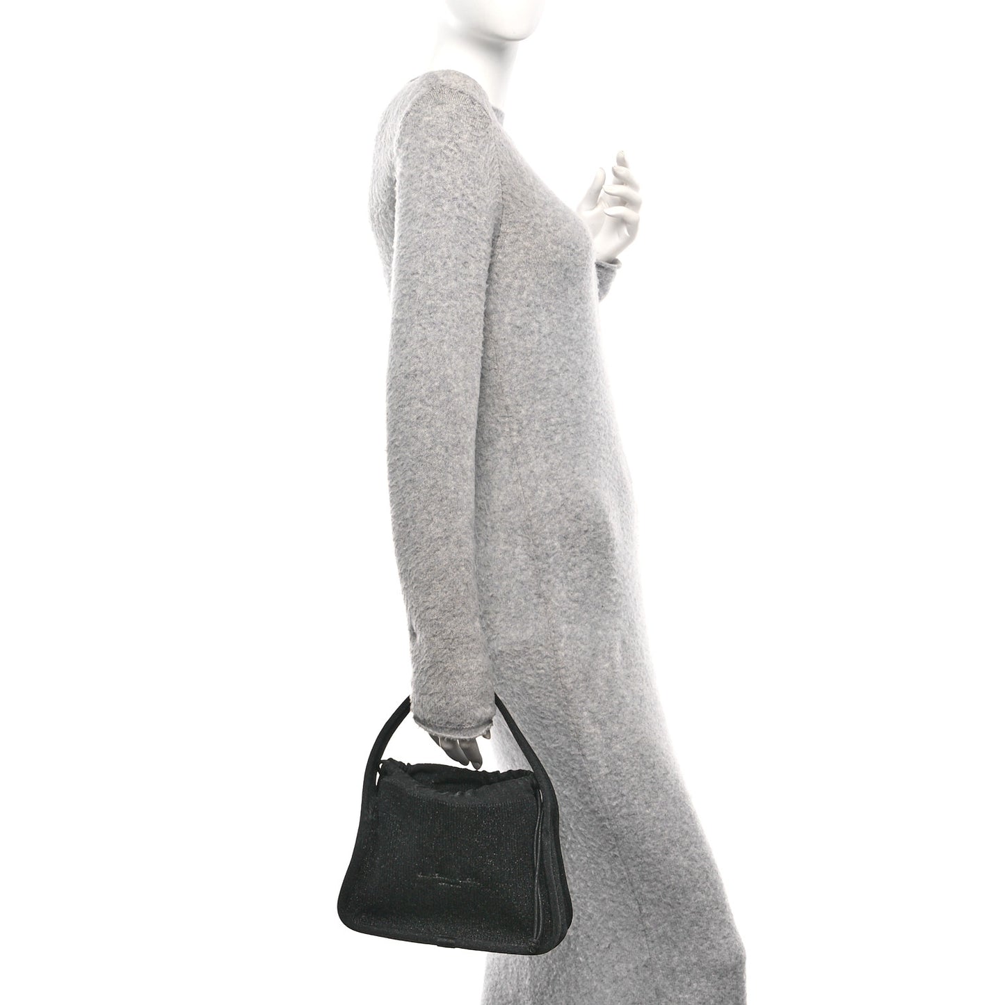Ribbed Knit Small Ryan Bag Black