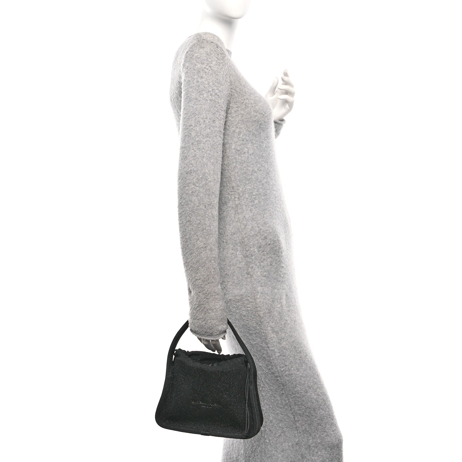 Alexander Wang Ribbed Knit Small Ryan Bag Black 2 of 9