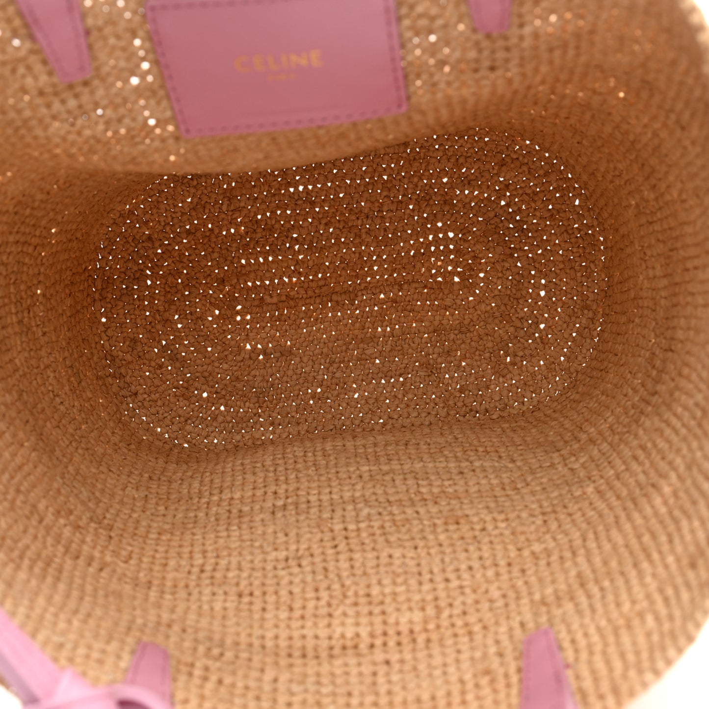 Raffia Calfskin Triomphe Teen Panier Silk Pink Silk Pink