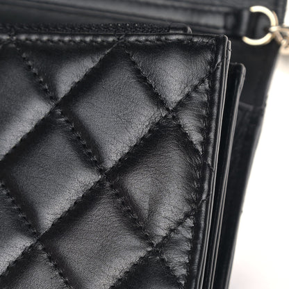 Chanel Calfskin Quilted Mini Maxi Pearls Wallet On Chain WOC Black 5 of 5