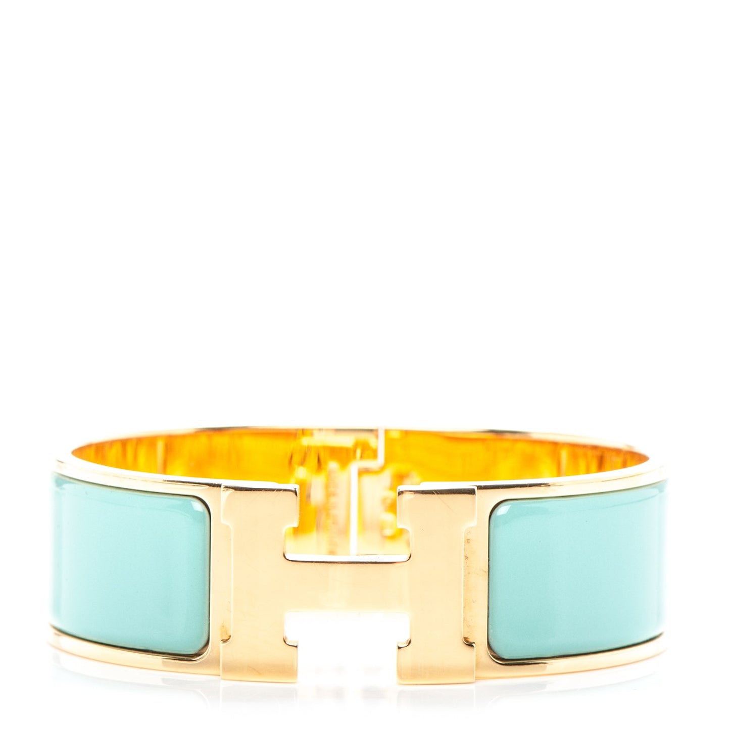 Enamel Wide Clic Clac H Bracelet GM Lagon