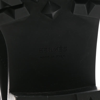 Hermes Calfskin Bridge Ankle Boots 40 Black 6 of 9