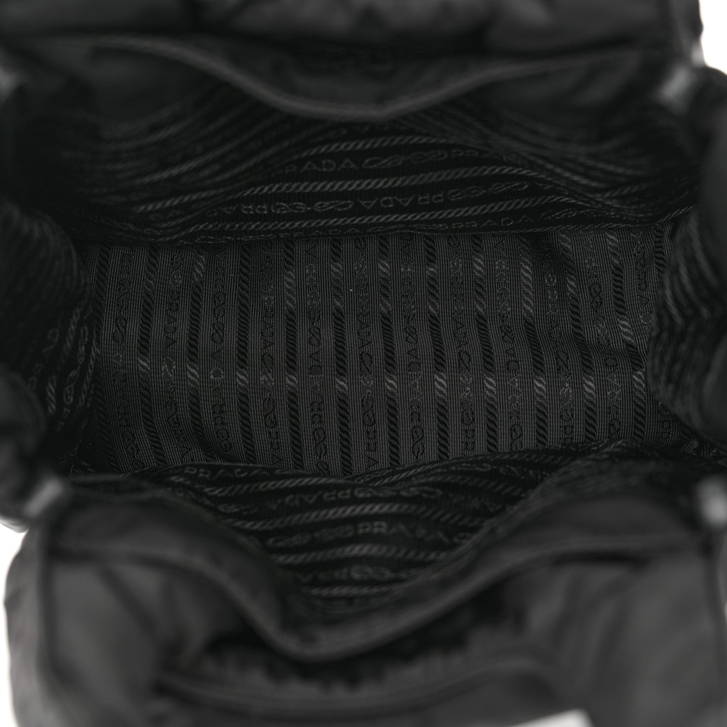 Re-Nylon Soft Padded Small Double Handled Shoulder Bag Black