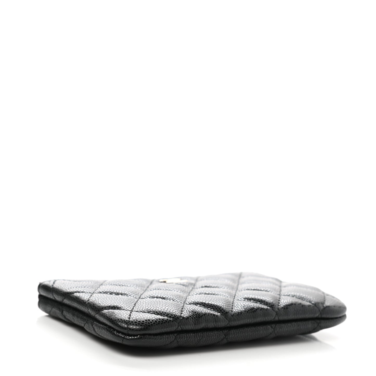 Caviar Quilted Small Cosmetic Case Black