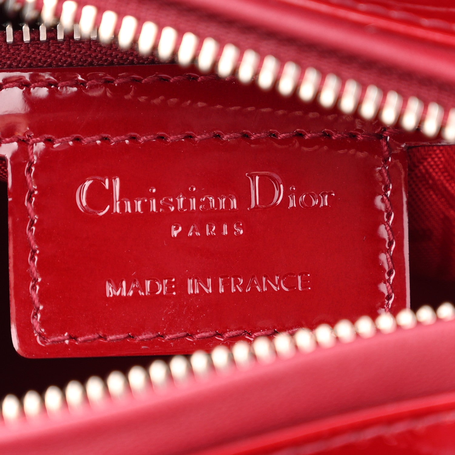 Christian Dior Patent Cannage Medium Lady Dior Red 6 of 13