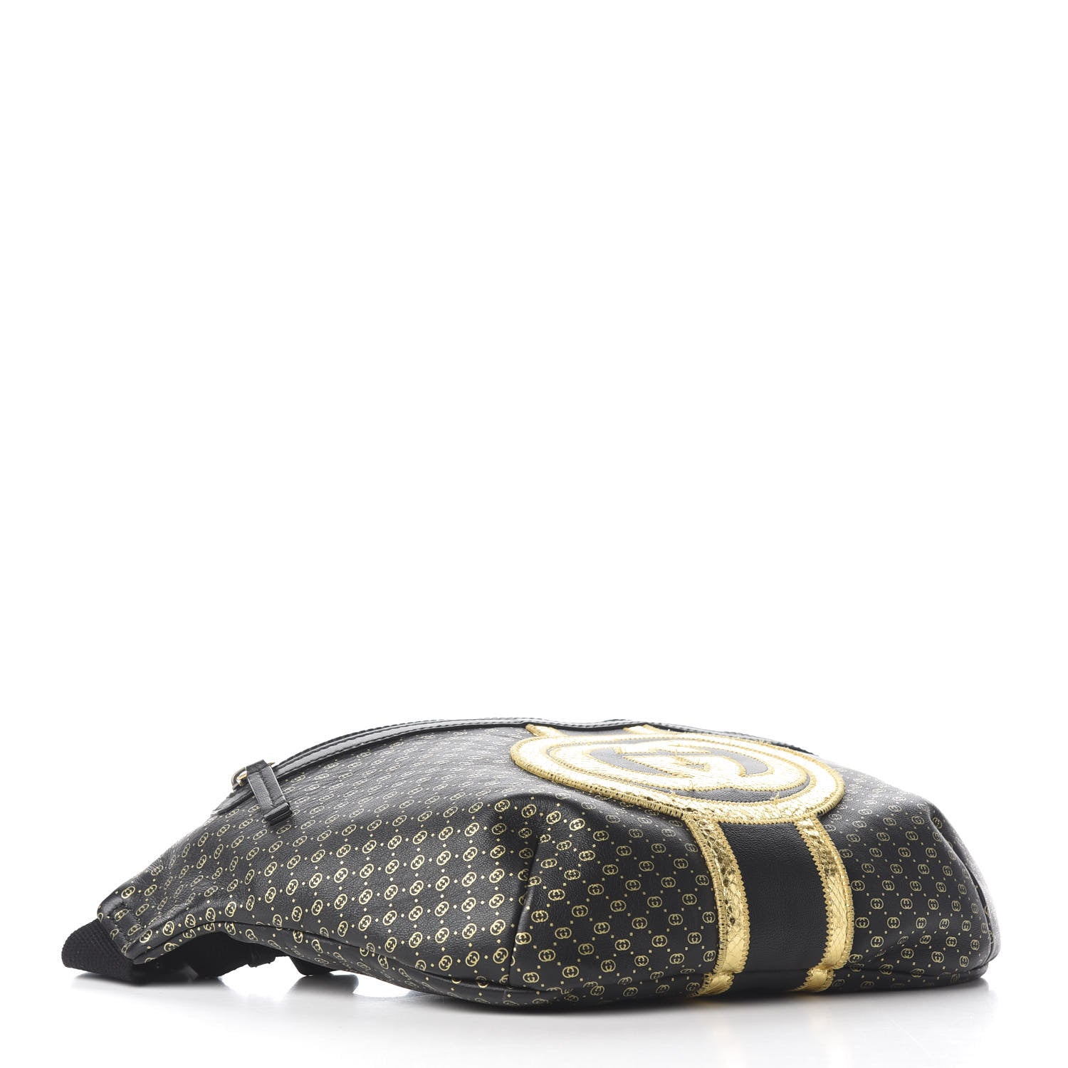 Gucci X DAPPER DAN Calfskin Laminated Ayers GG Micro Monogram Mens Belt Bag Black 3 of 9