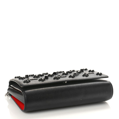 Christian Louboutin Calfskin Spikes Loubinthesky Paloma Clutch Black 4 of 15