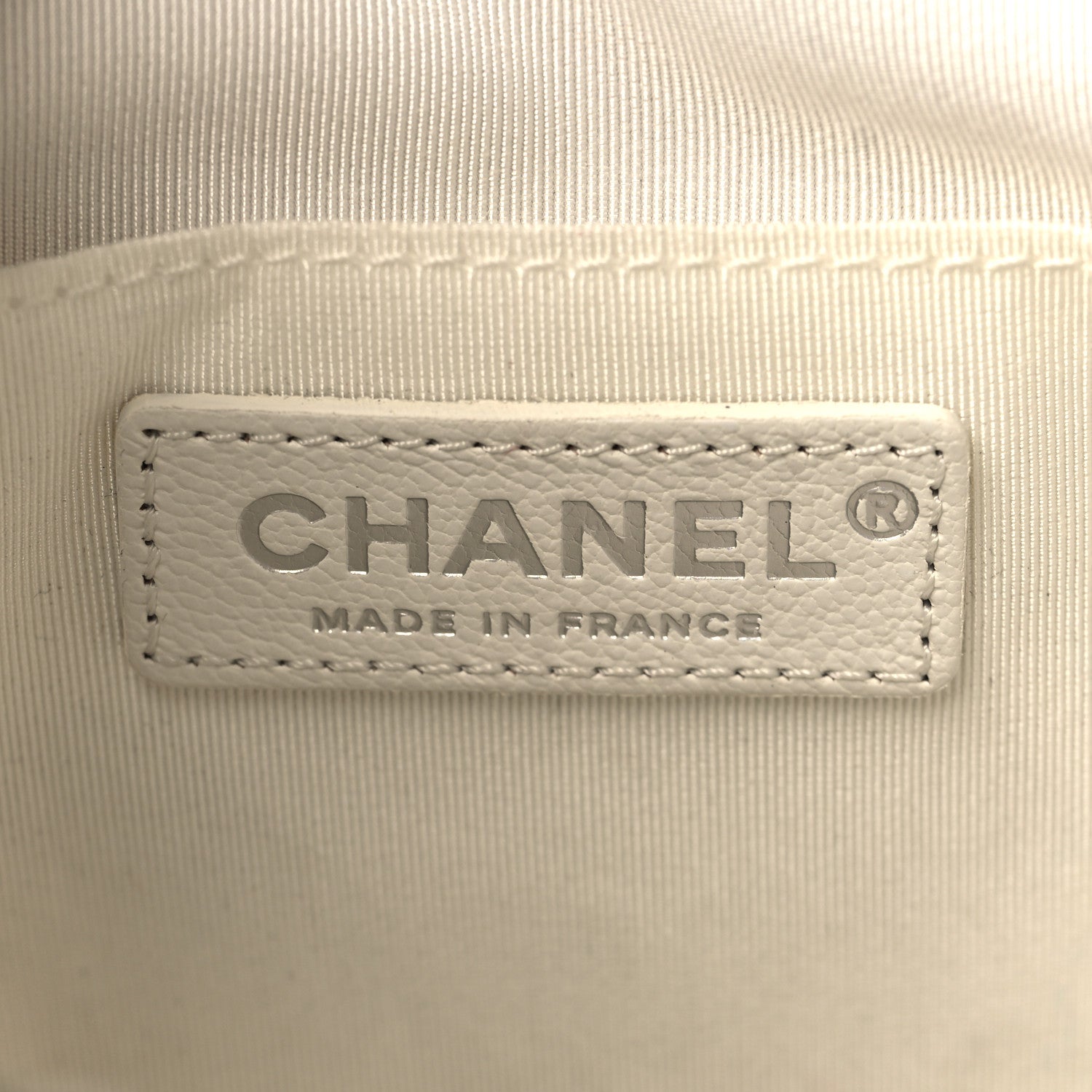 Chanel Patent Goatskin Quilted Small Gabrielle Bucket White 6 of 10