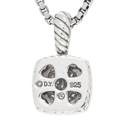 David Yurman Sterling Silver Diamond Pave 7mm Petite Albion Pendant Necklace 4 of 4