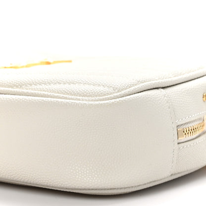 Saint Laurent Grain De Poudre Matelasse Monogram Mini Lou Camera Bag Crema Soft 10 of 12