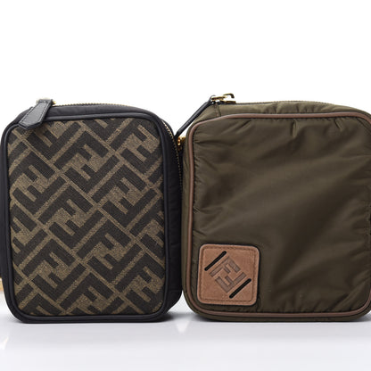 Fendi Nylon Dolmias Vitello Grace FF Multi Pouch Belt Bag Military Brown Tortora 9 of 12
