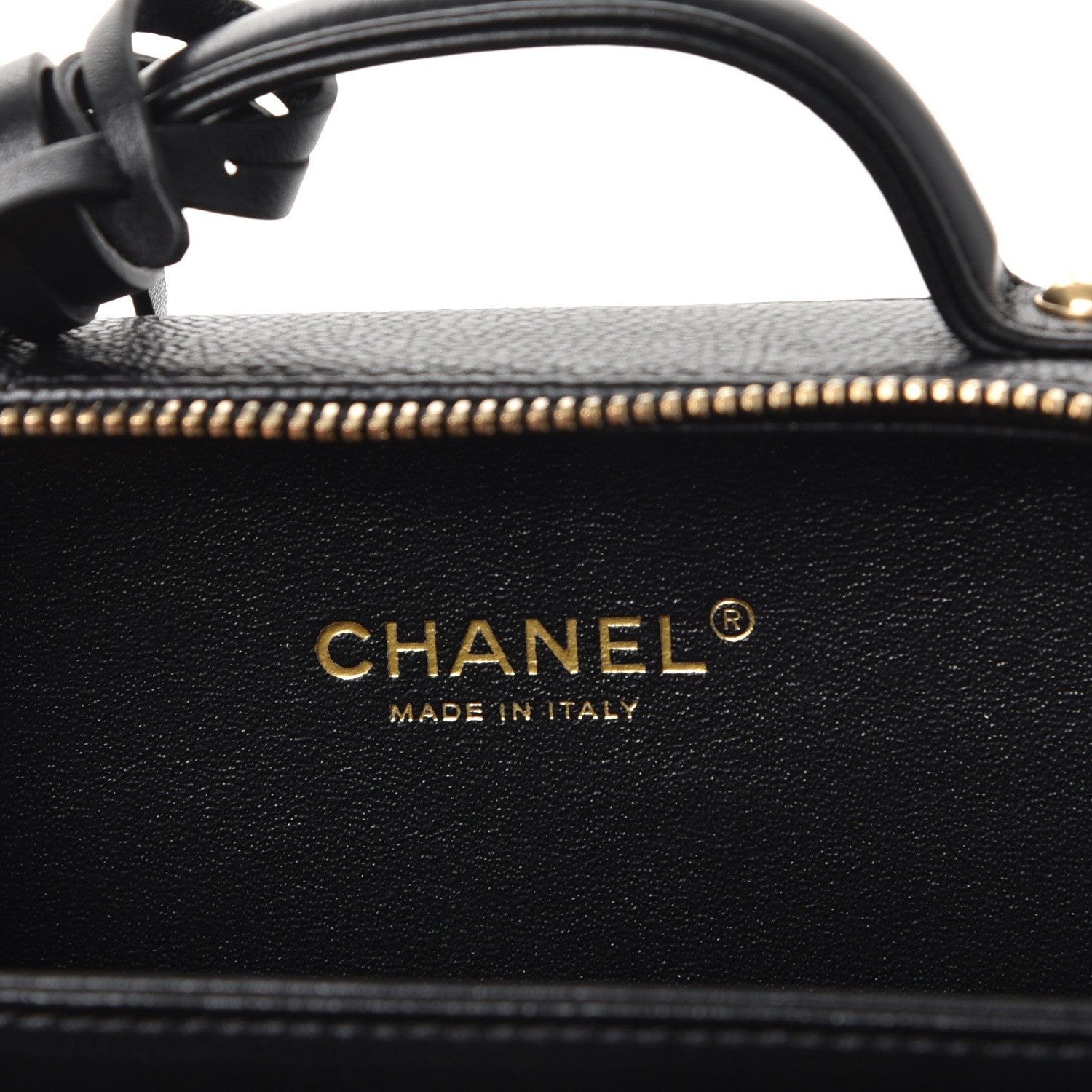 Chanel Caviar Quilted Small CC Filigree Vanity Case Black 6 of 8