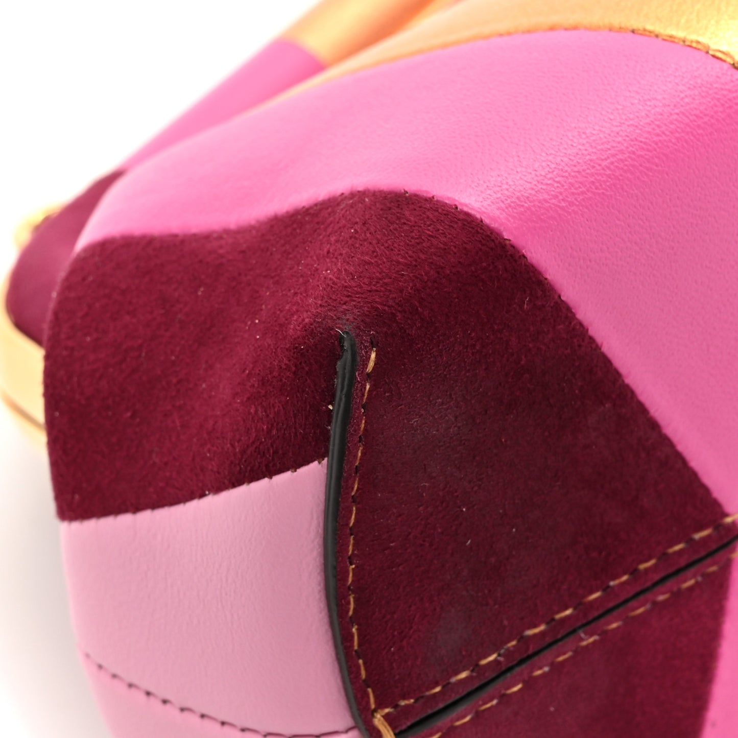 Nappa Suede Striped Inlay Small Fendi First Multicolor