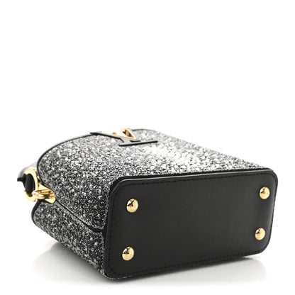 Louis Vuitton Crystal Cowhide Nano Capucines Silver Black 5 of 10
