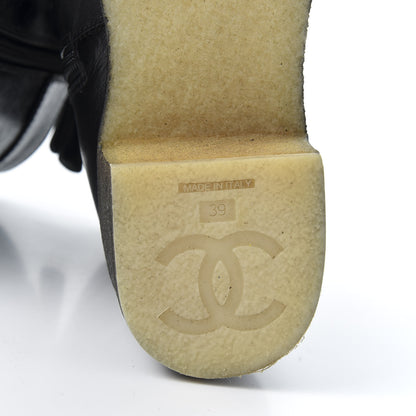 Chanel Calfskin CC Turnlock Ankle Boots 39 Black 7 of 10