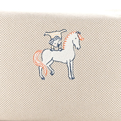 Hermes Canvas Large Bride-A-Brac Cabriole Case Gris Perle 9 of 12