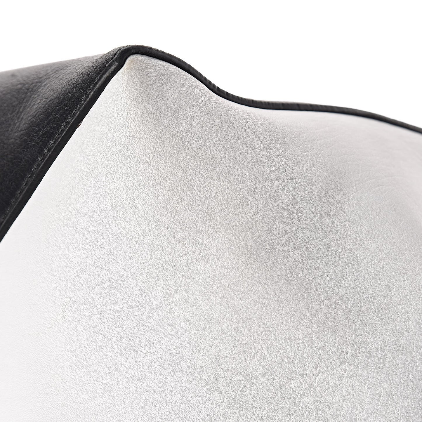 Calfskin Large Horizontal Cabas Phantom White Black