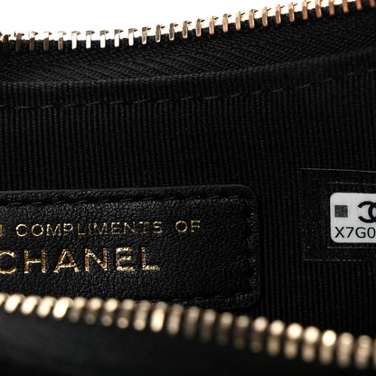 Chanel Velvet Crystal Quilted Chain Hobo Black 7 of 10
