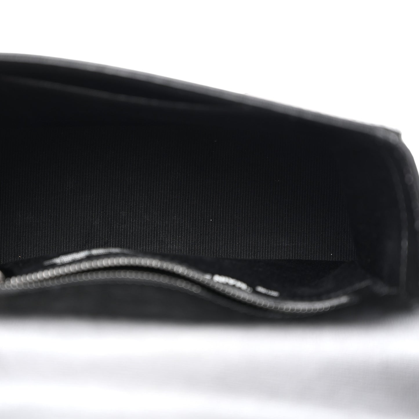 Saffiano Striped Diag Binder Clip Bag Black White