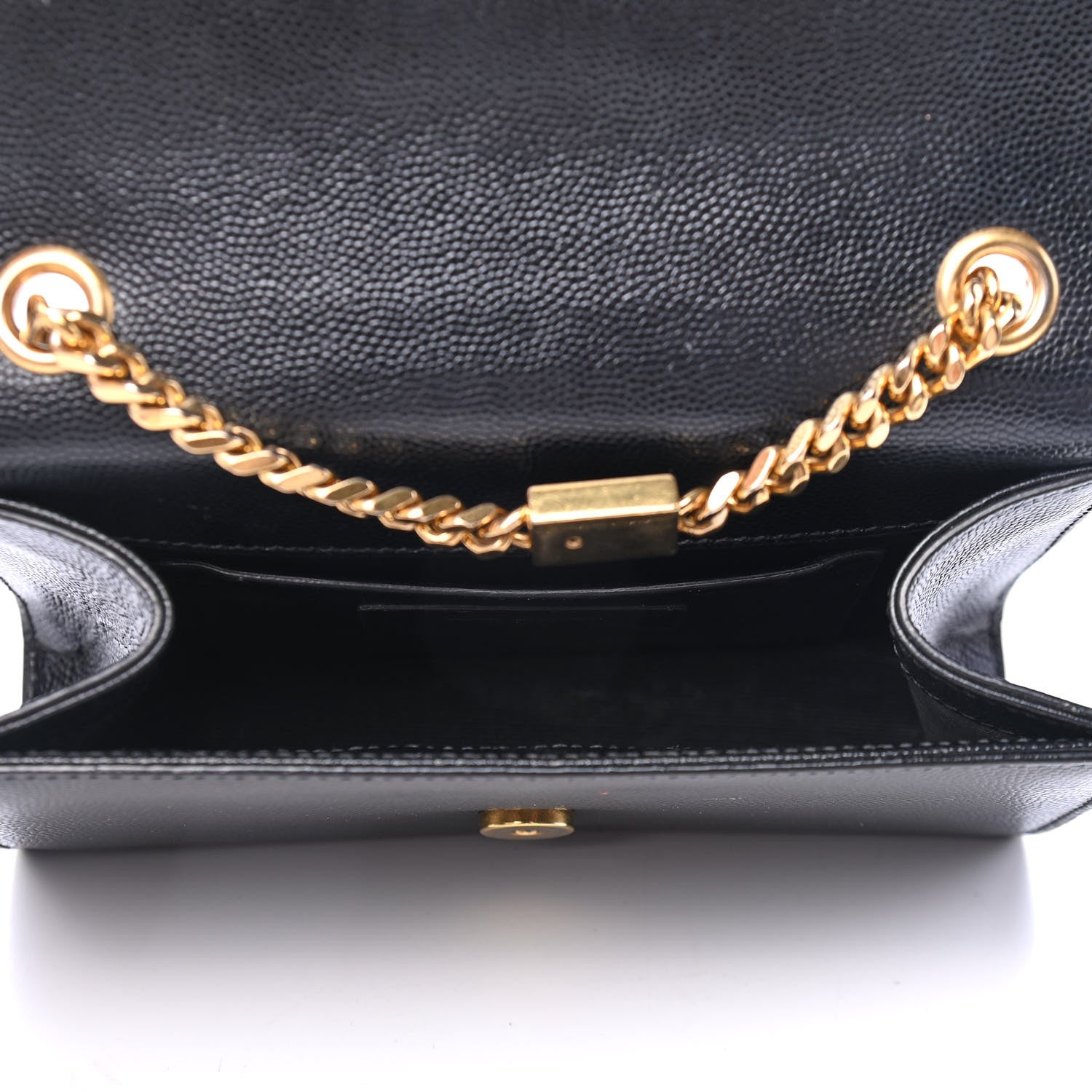 Saint Laurent Grain De Poudre Small Monogram Kate Satchel Black 4 of 6
