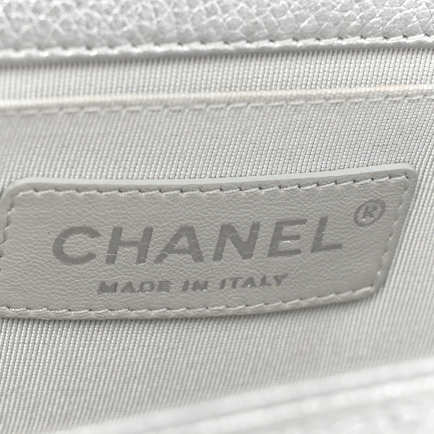 Chanel Metallic Calfskin Camellia Quilted Small Boy Flap Silver 6 of 18