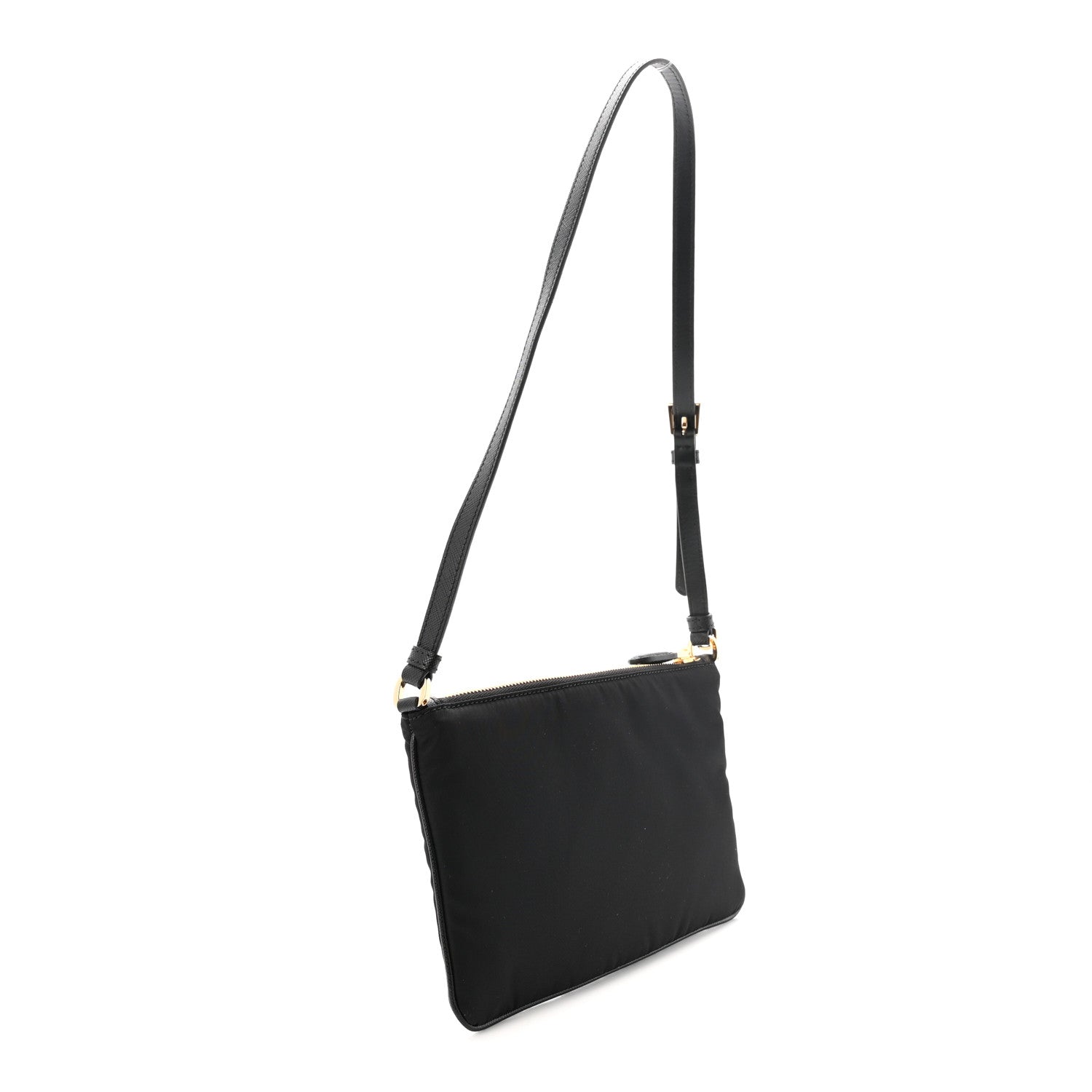Prada Re-Nylon Saffiano Raso Shoulder Bag Black 3 of 10