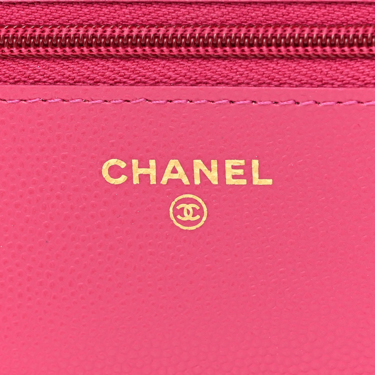 Chanel Caviar Quilted Wallet On Chain WOC Fuchsia 6 of 12