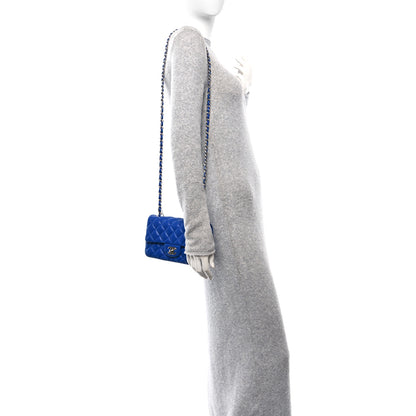 Chanel Lambskin Quilted Mini Rectangular Flap Blue 2 of 10