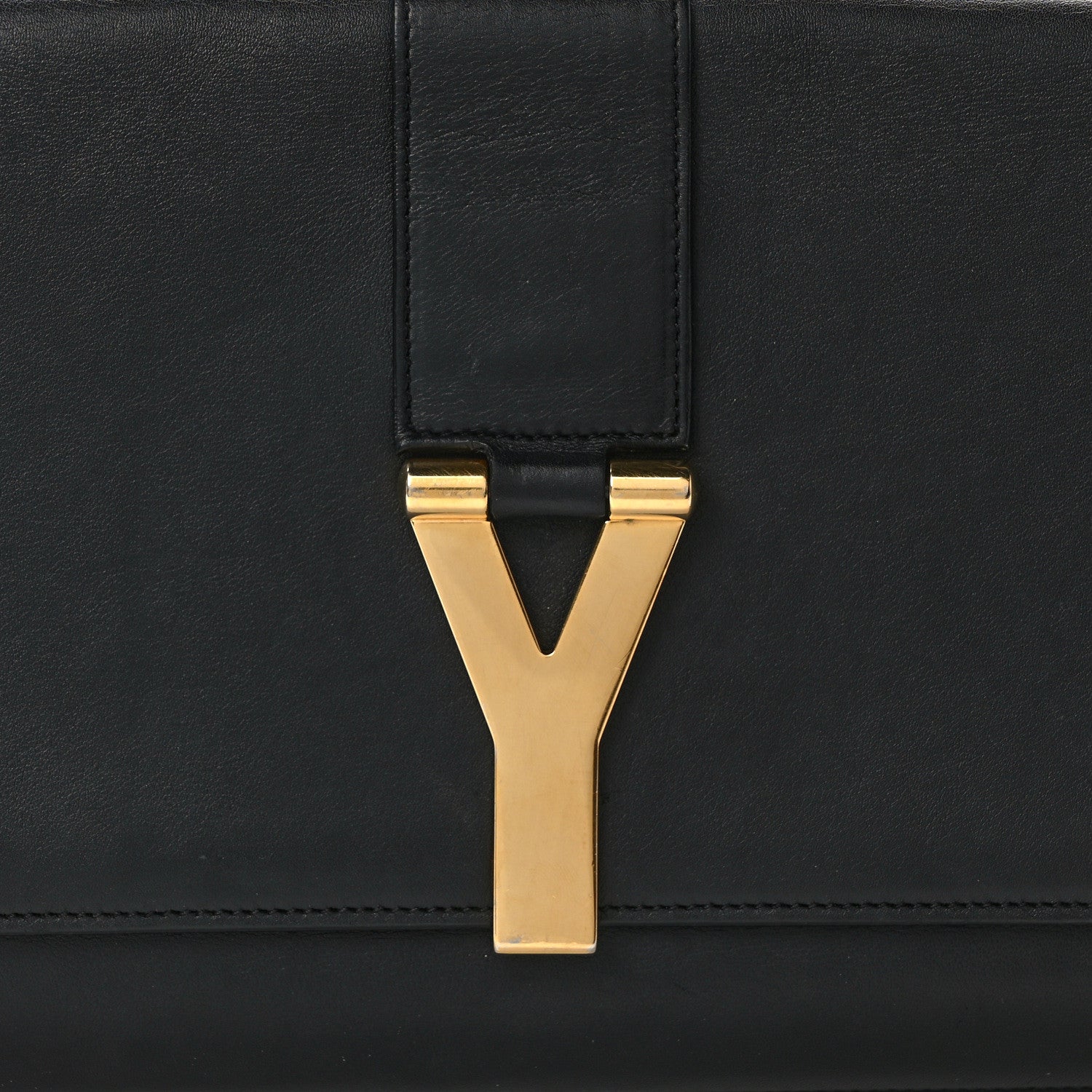 Saint Laurent Calfskin Classic Y Ligne Clutch Black 8 of 12