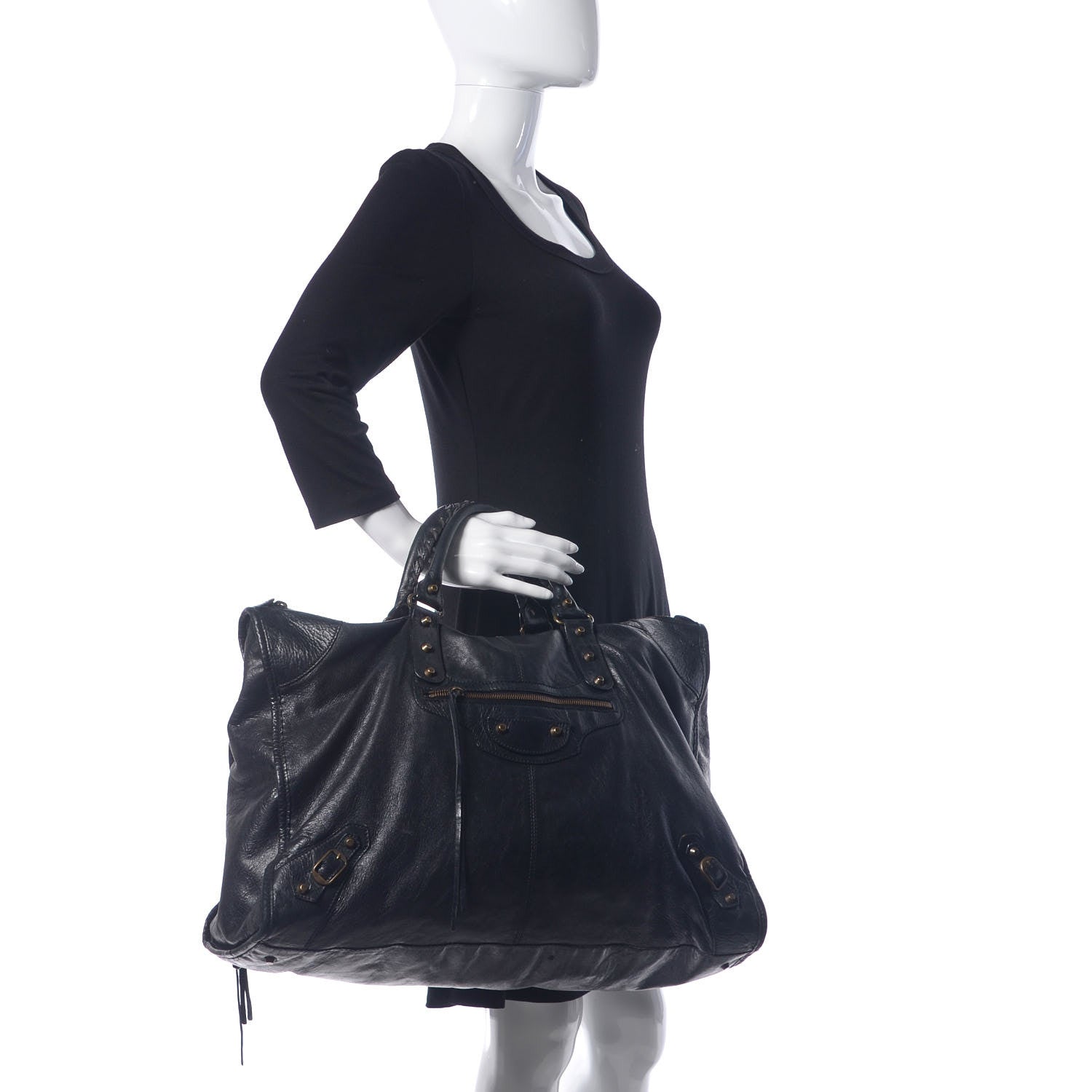 Balenciaga Agneau Classic Hardware Weekender Black 2 of 23