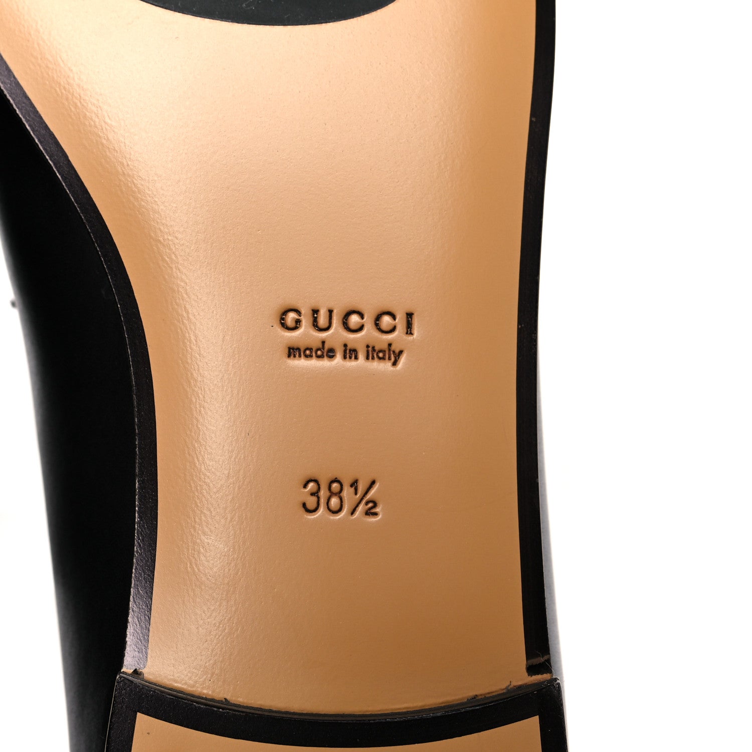 Gucci Calfskin Womens Jordaan Loafers 38.5 Black 6 of 9