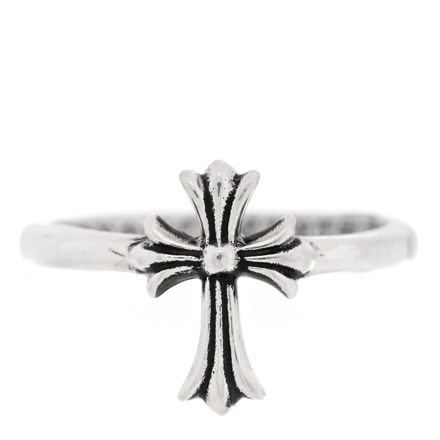 Chrome Hearts Sterling Silver Bubblegum Cross Ring 60 9 1819154