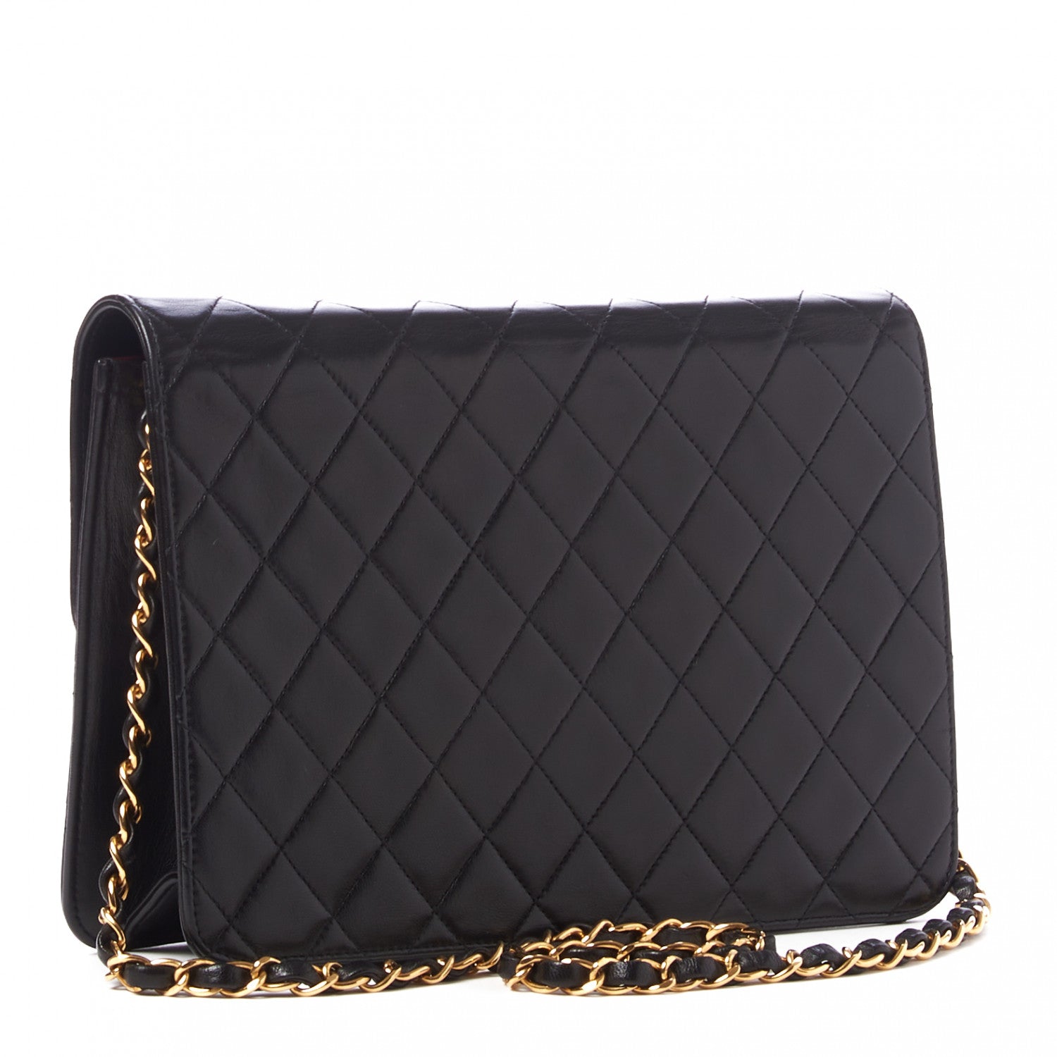 Chanel Lambskin Quilted Medium Single Flap Black 2 of 9