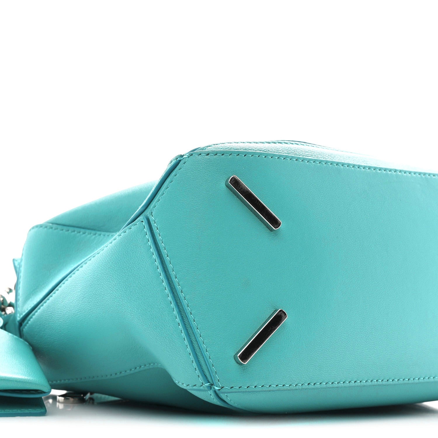 Loewe Nappa Lambskin Small Featherlight Puzzle Bag Aquamarine 8 of 10