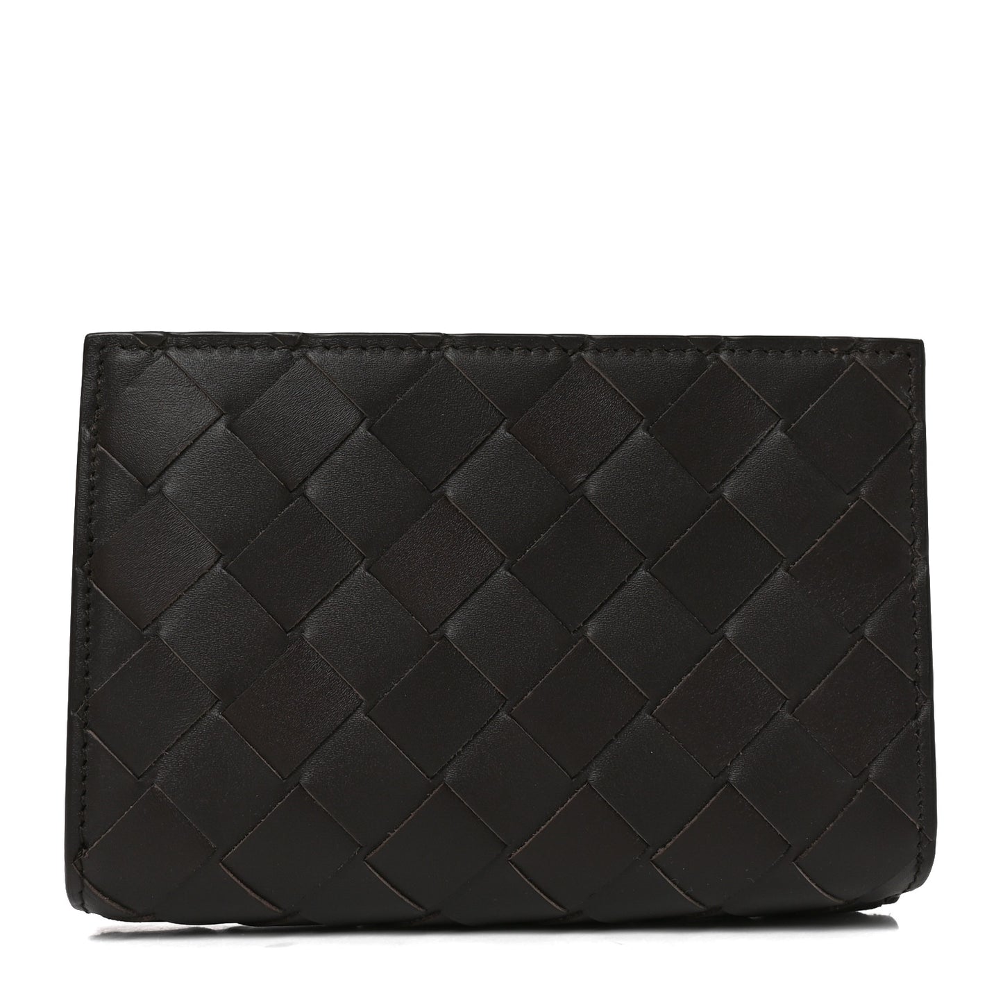 Nappa Intrecciato Bifold Zip Wallet Shadow Olive Oil