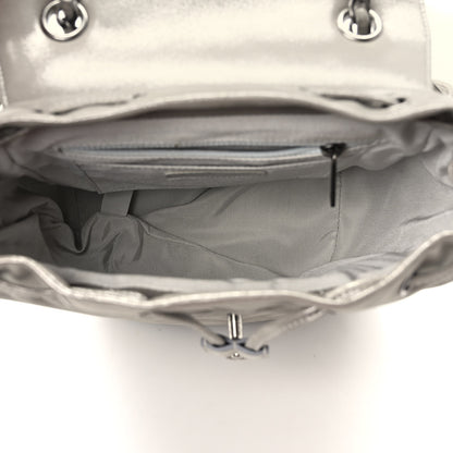 Chanel Iridescent Calfskin Chevron Quilted Small Urban Spirit Backpack Silver 5 of 9