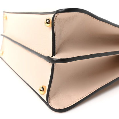 Fendi Vitello Seta Shiny Nappa Plexiglass Medium Peekaboo I SEE U Satchel Poudre 10 of 10