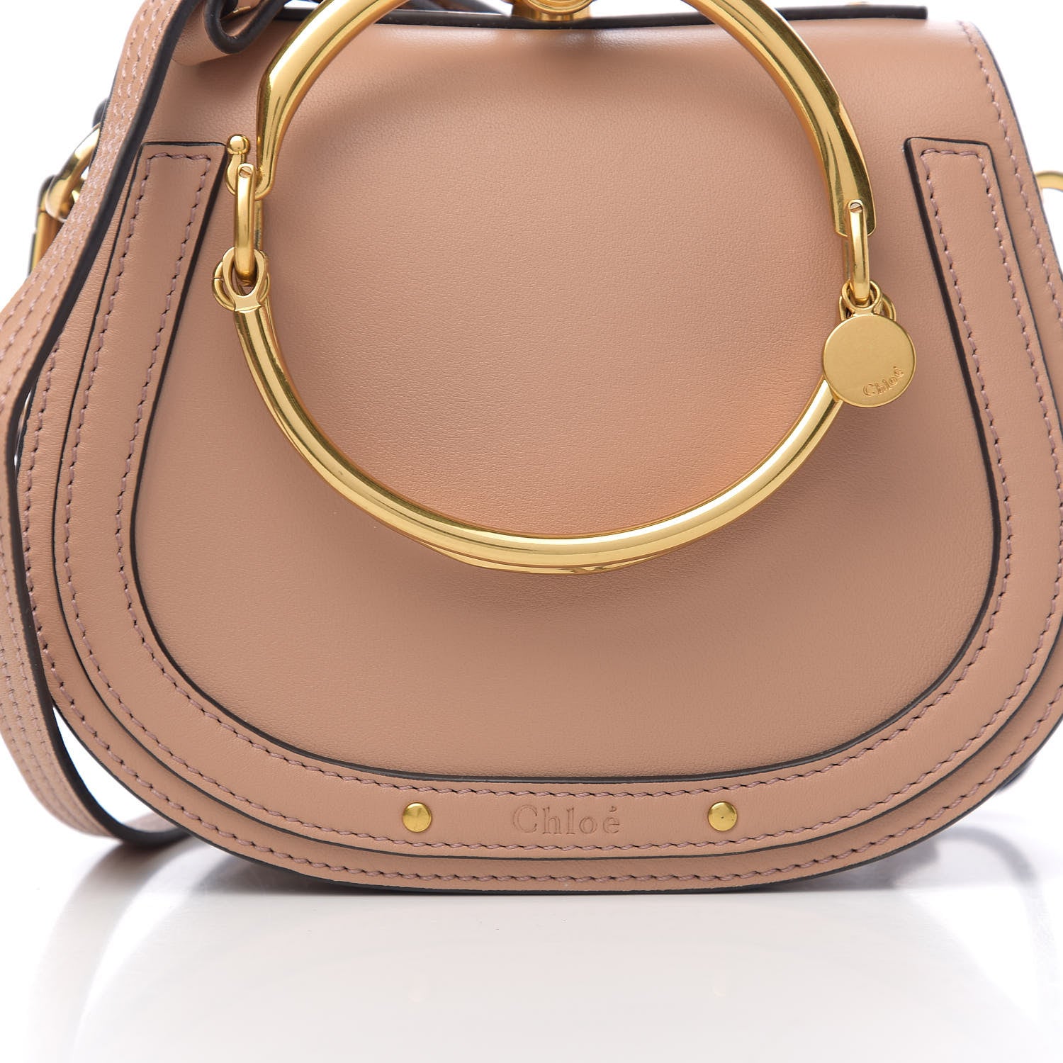 Chloe Calfskin Suede Small Nile Bracelet Bag Biscotti Beige 8 of 8
