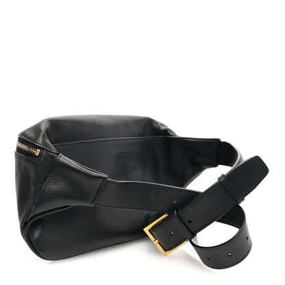 Saint Laurent Grain De Poudre Monogram Belt Bag Black 3 of 9