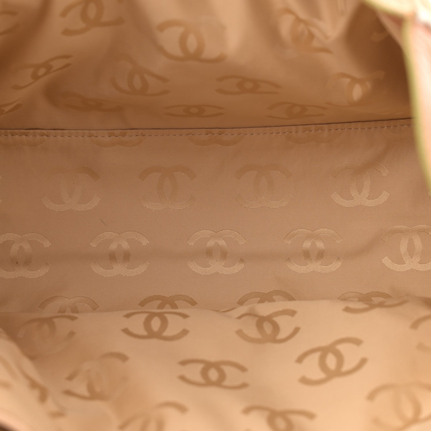 Chanel Calfskin Whipstitch CC Tote Beige 5 of 14