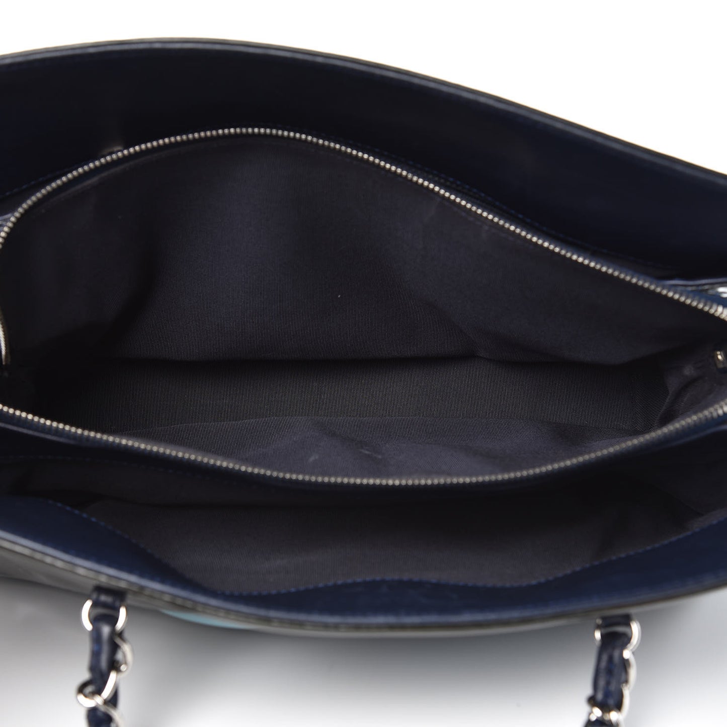 Vinyl Lipstick Tote Dark Navy Blue