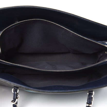 Chanel Vinyl Lipstick Tote Dark Navy Blue 5 of 14