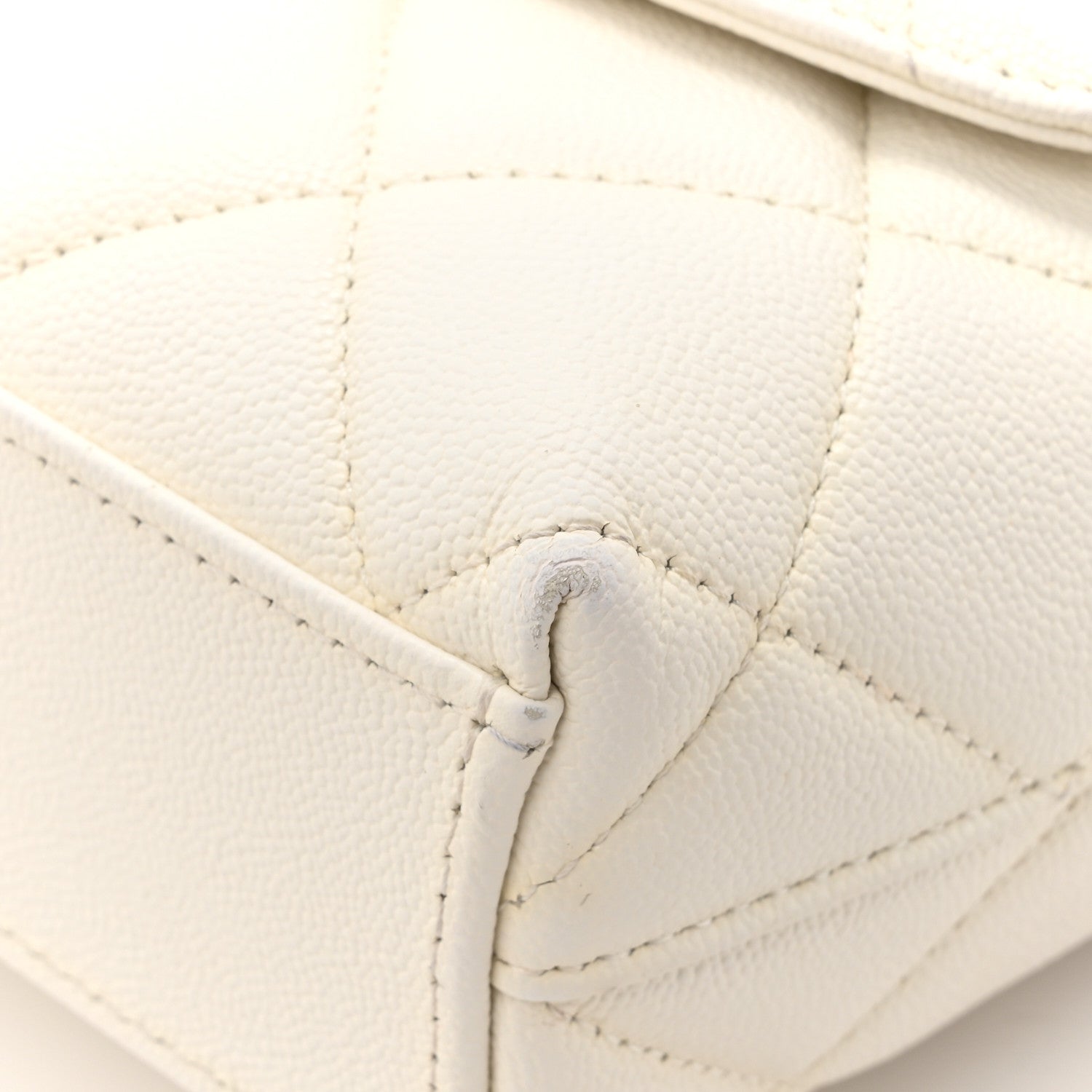 Chanel Caviar Quilted Small Flap White 13 of 17
