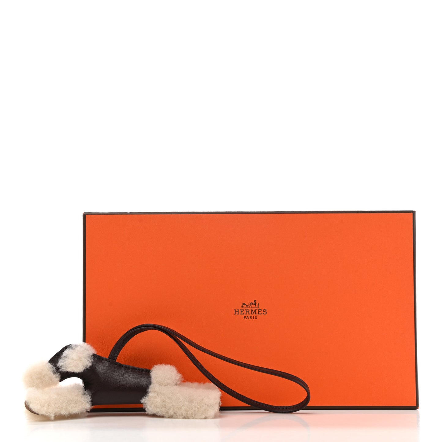 Milo Lambskin Shearling Budy Charm Chocolate