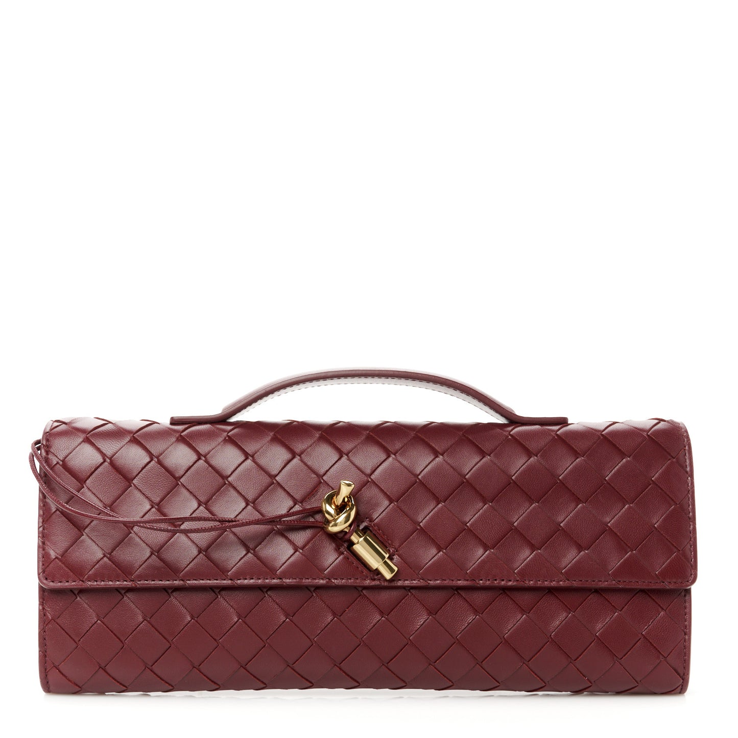 Nappa Intrecciato Long Andiamo Top Handle Clutch Barolo