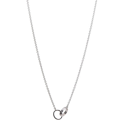 Cartier 18K White Gold Interlocking LOVE Necklace 1 of 8