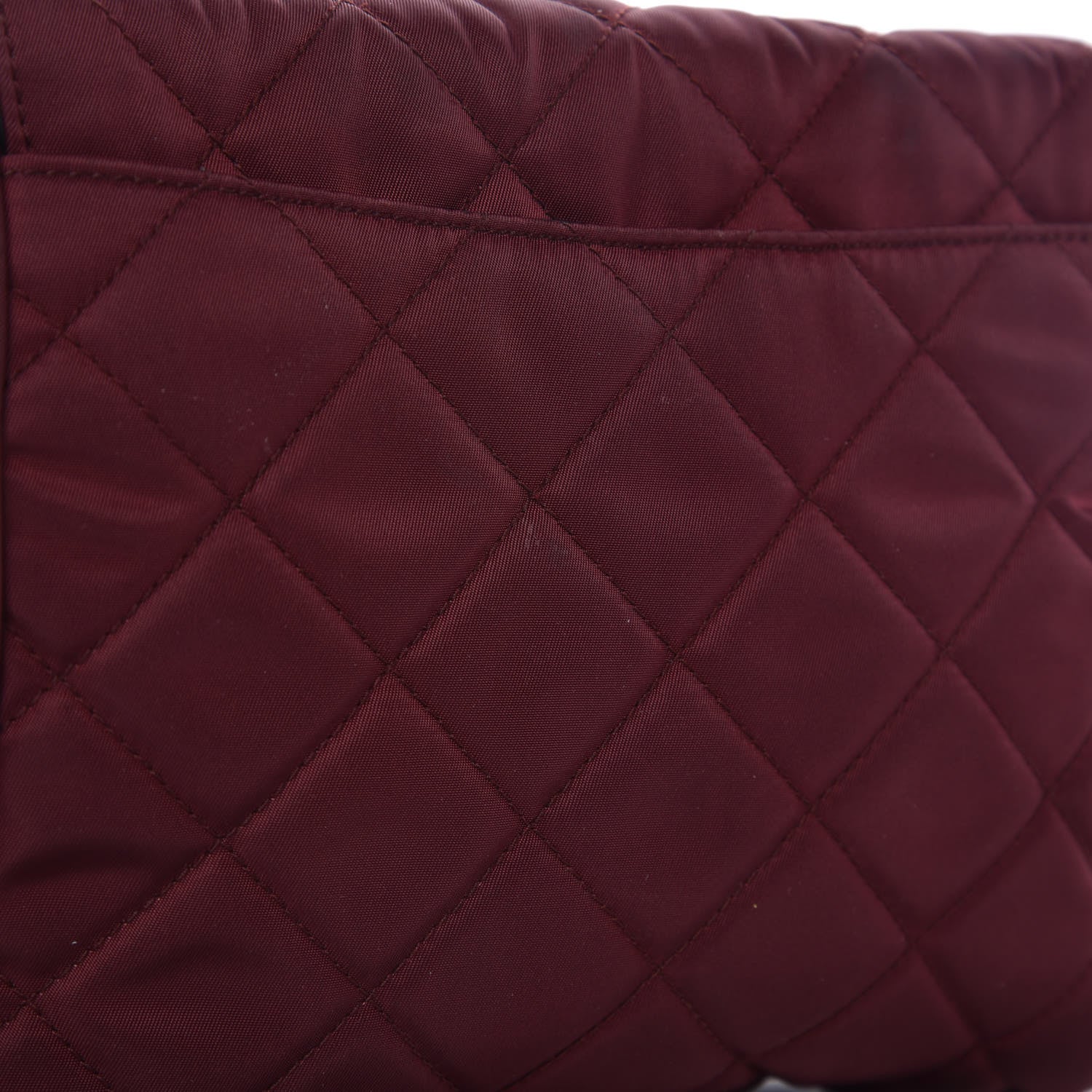 Prada Nylon Tessuto Impuntu Quilted Flap Granato 16 of 18