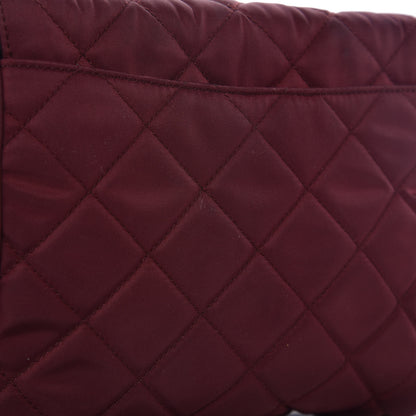Prada Nylon Tessuto Impuntu Quilted Flap Granato 16 of 18