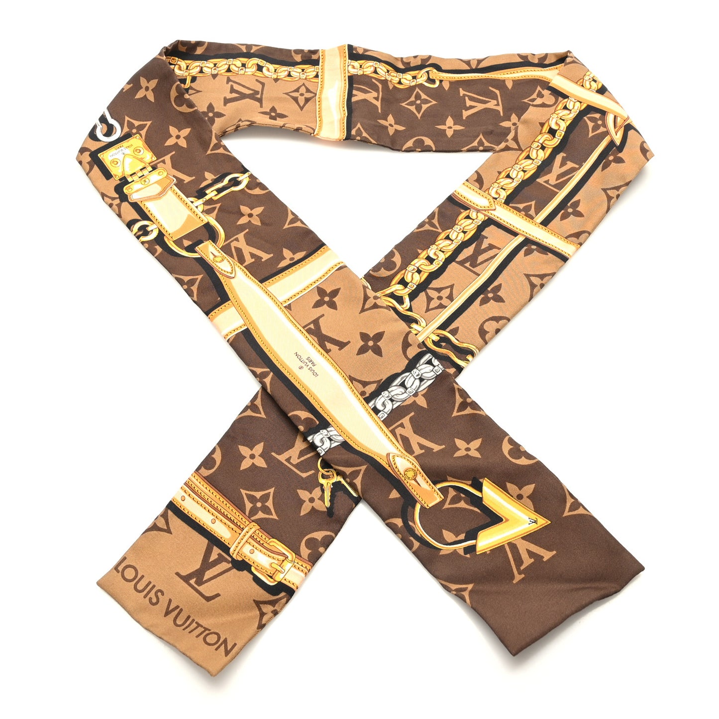 Silk Monogram Confidential Bandeau Brown